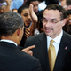 D.C. Mayor Vincent Gray chats with the president. (Getty)